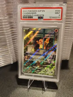PSA 9- 2023 Pokemon Obsidian Flames CHARMANDER Black Star Promo #044 - Image 1