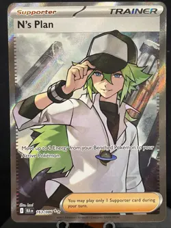 N's Plan - 163/086 SV: Black Bolt Pokemon NM Holo - Image 1
