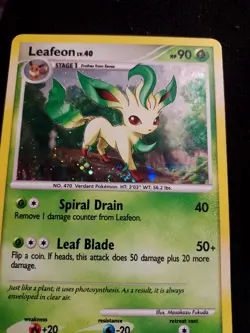 Leafeon 24/100 SWIRL Majestic Dawn Deck Exclusive Holo Rare Pokemon Card - Image 3