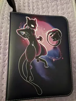 Black Binder, Mewtwo Premium 4-Pocket Holder, Binder for Pokemon Cards - Image 2