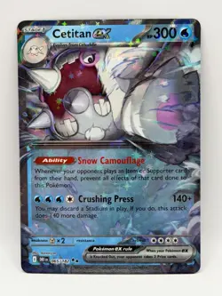 Cetitan EX Double Rare Card 65/182 Destined Rivals Pokemon TCG - Image 1