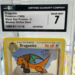 Pokemon TCG Graded CGC 7 Dragonite Black Star Promo 5 WB STAMPED Mewtwo Strikes - Image 2