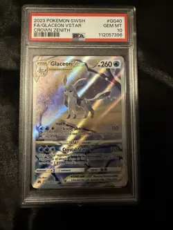 2023 Pokemon Crown Zenith Galarian Gallery Glaceon VStar GG40/GG70 Holo - PSA 10 - Image 1
