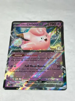 Pokemon TCG Lillie's Clefairy ex 056/159 Sv09: Journey Together Holo NM - Image 1
