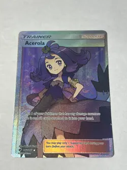 Pokemon TCG Acerola Burning Shadows 142/147 Holo Full Art Ultra Rare NM - Image 1