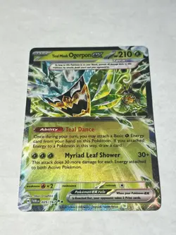 Pokemon Teal Mask Ogerpon ex Twilight Masquerade 025/167 Double Rare Tera NM - Image 1