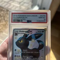2019 Pokemon Sun & Moon Hidden Fates Shiny UMBREON GX SV69/SV94 PSA 10 GEM MINT - Image 2