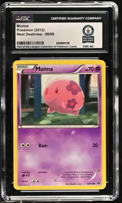 Pokemon CGC World Record Breaks - 2012 Next Destin Munna #58 (1 or 1) - Image 1