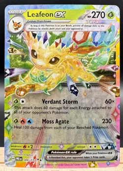 Leafeon ex 066/131 Prismatic Evolutions Double Rare Pokemon TCG NM - Image 1