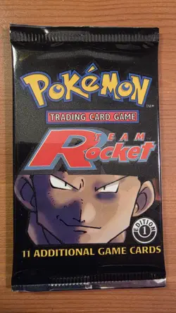 Pokemon 1st Edition Team Rocket Booster Pack - New Factory Sealed Giovanni Art - Image 1