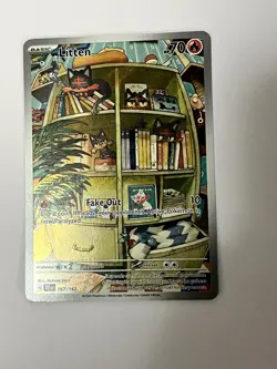 Pokemon TCG Litten Temporal Forces Illustration full art card 167/162 🔥🔥🔥 - Image 1