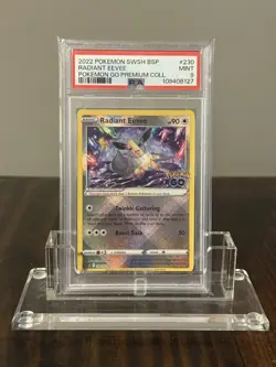 2022 Pokemon Go Sword & Shield Radiant Eevee Black Star Promo SWSH230 PSA 9 MINT - Image 1