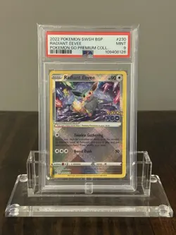 2022 Pokemon Go Sword & Shield Radiant Eevee Black Star Promo SWSH230 PSA 9 MINT - Image 2