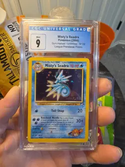 Misty's Seadra Prerelease Holo Card 009/132 WOTC Promo - Image 1
