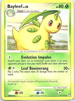 Bayleef 41/123 Non Holo Mysterious Treasures - Pokemon Card - LP - Image 1