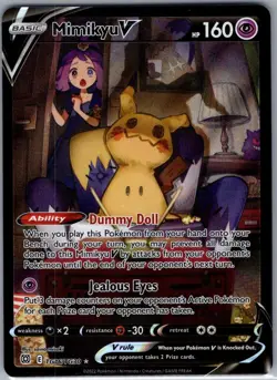 Mimikyu V TG16/TG30 SWSH09: Brilliant Stars Trainer Gallery - Pokemon Card - NM - Image 1