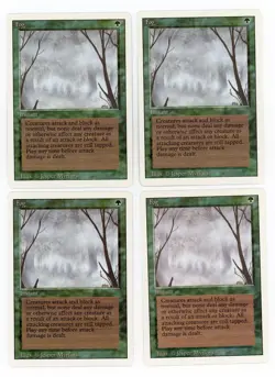 Magic the Gathering Revised Fog x 4 MTG Green NM - Image 1