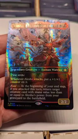 1x Alesha Who Laughs At Fate Borderless MANA FOIL NM - FDN Magic MTG x1 - Image 1