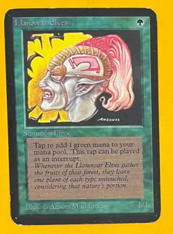 MTG LLANOWAR ELVES Alpha (OldManMTG 008-157) - Image 1