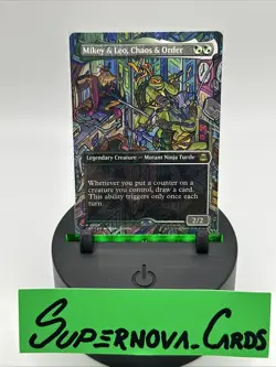 Mikey & Leo, Chaos & Order | 200 | Rare | Borderless | Regular | TMNT | MTG - Image 1