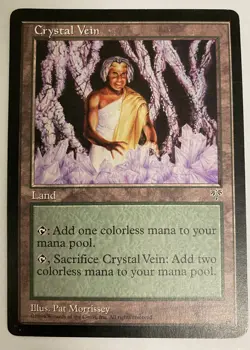 Crystal Vein x1 MTG Mirage Magic Moderate Play MP English - Image 1