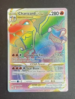 Pokemon Charizard VSTAR 174/172 Rainbow Secret Rare Brilliant Stars NM - Image 1