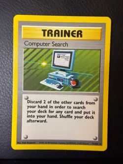 LP Base Set Unlimited Computer Search 71/102 Rare Pokemon - Image 1