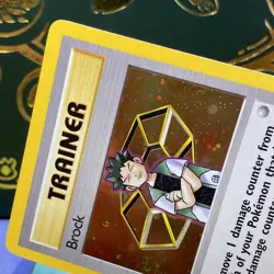 Pokemon Card - Gym Heroes 15/132 - BROCK (holo foil) SWIRL **1st Edition** NM - Image 3