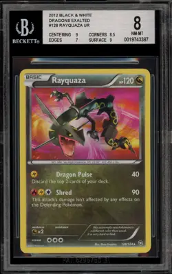 Pokemon Rayquaza Dragons Exalted Holo Secret Rare #128 BGS 8 - Image 1