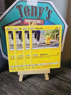 4 X Pikachu 027/078 Common Pokemon Go Sword & Shield Pokemon TCG - Pack Fresh - Image 2