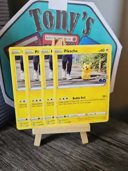 4 X Pikachu 027/078 Common Pokemon Go Sword & Shield Pokemon TCG - Pack Fresh - Image 3