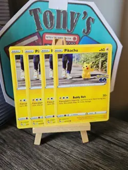 4 X Pikachu 027/078 Common Pokemon Go Sword & Shield Pokemon TCG - Pack Fresh - Image 4
