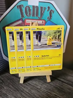4 X Pikachu 027/078 Common Pokemon Go Sword & Shield Pokemon TCG - Pack Fresh - Image 5