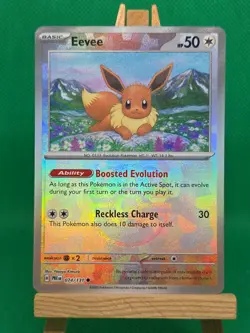 Pokemon Eevee TCG Master Ball Reverse Holo Prismatic Evolutions Card 074/131 - Image 2