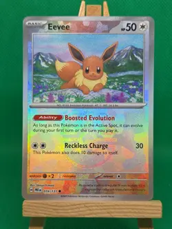 Pokemon Eevee TCG Master Ball Reverse Holo Prismatic Evolutions Card 074/131 - Image 3