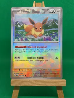 Pokemon Eevee TCG Master Ball Reverse Holo Prismatic Evolutions Card 074/131 - Image 5