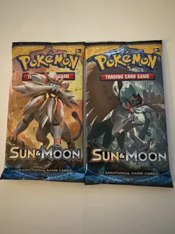 2X Pokemon TCG Sun and Moon Base Set Sealed Booster Packs Ships Safely!🔥👀 - Image 1
