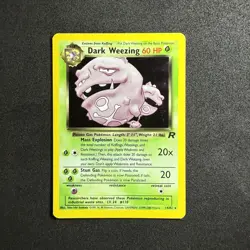 Dark Weezing 14/82 Team Rocket Holo Unlimited Vintage Pokemon TCG - Image 1