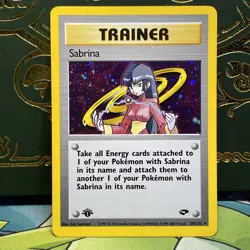 Pokemon 2001 1st Edition Gym Challenge Holo Sabrina 20/132 NM - Image 1