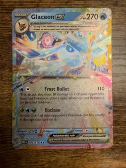 Glaceon ex 026/131 Double Rare Prismatic Evolutions Pokemon TCG - Image 1