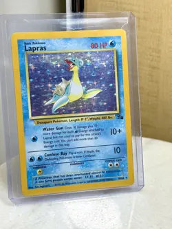 Pokemon TCG Lapras Holo Rare 10/62 Fossil Set WOTC 1999 Vintage Unlimited - Image 1
