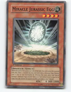 Miracle Jurassic Egg #POTD-EN021 1st Edition Yugioh Card - Image 1