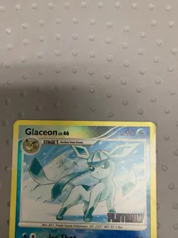 Pokemon Glaceon 20/100 Platinum Stamped Reverse Holo Rare Card ((MP)) - Image 2