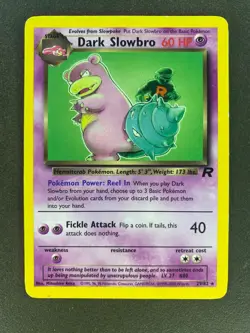 Dark Slowbro 29/82 Team Rocket Set Non Holo Rare Vintage Pokemon Card 1999 WOTC - Image 1