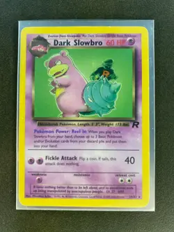 Dark Slowbro 29/82 Team Rocket Set Non Holo Rare Vintage Pokemon Card 1999 WOTC - Image 3