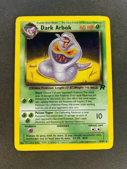 Dark Arbok 19/82 Team Rocket Set Non Holo Rare Vintage Pokemon Card 1999 WOTC - Image 1