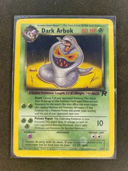 Dark Arbok 19/82 Team Rocket Set Non Holo Rare Vintage Pokemon Card 1999 WOTC - Image 3