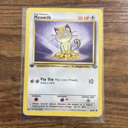 Pokemon TCG Meowth Jungle Card 56/64 1st Edition Common (SEE PHOTOS) - Image 1