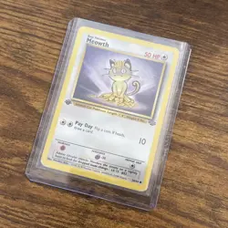 Pokemon TCG Meowth Jungle Card 56/64 1st Edition Common (SEE PHOTOS) - Image 3