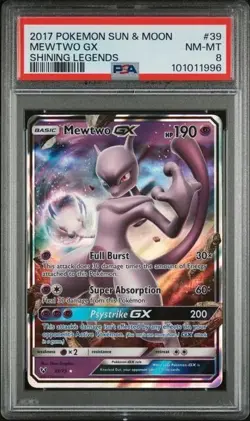 PSA 8 Mewtwo GX Shining Legends 39/73 Holo Ultra Rare Pokemon TCG FAST SHIP - Image 1